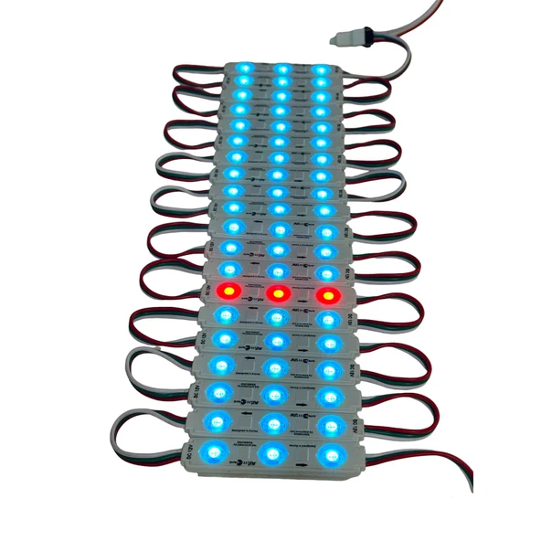 Samsung RGB LED 3'lü modül WS2811 Bireysel Adreslenebilir Işık 5050 SMD DC 12V Su Geçirmez IP65 Mağaza Pencere vitrin yapışkanlı - 4
