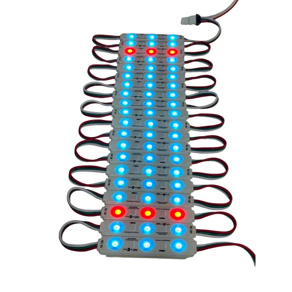 Samsung RGB LED 3'lü modül WS2811 Bireysel Adreslenebilir Işık 5050 SMD DC 12V Su Geçirmez IP65 Mağaza Pencere vitrin yapışkanlı