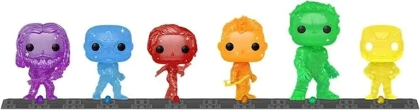Funko Pop Artist Series: Marvel Infinity Saga - Avengers with Base (6'lı Paket) - 2