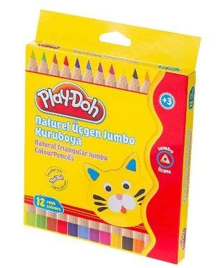 Play Doh Kuruboya Naturel Jumbo 12 Renk