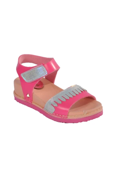 Ayakmod Fuşya Çocuk Düz Sandalet F-14 P.Sandalet