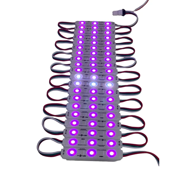 Samsung RGB LED 3'lü modül WS2811 Bireysel Adreslenebilir Işık 5050 SMD DC 12V Su Geçirmez IP65 Mağaza Pencere vitrin yapışkanlı - 6