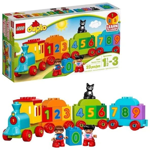 Lego Duplo Benim İlk Sayı Treni Öğreniyor Tren Seti Yapım Kiti 10847 (23 Parça) Multicolor