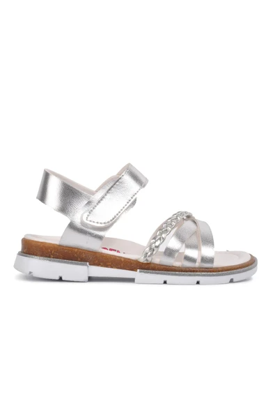 Ayakmod Gümüş Ortopedik Kız Çocuk Sandalet 001 P ürün görseli