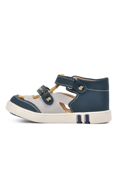 Ayakmod Lacivert Bej Ortopedik Bebek Ayakkabı 009 B - 2