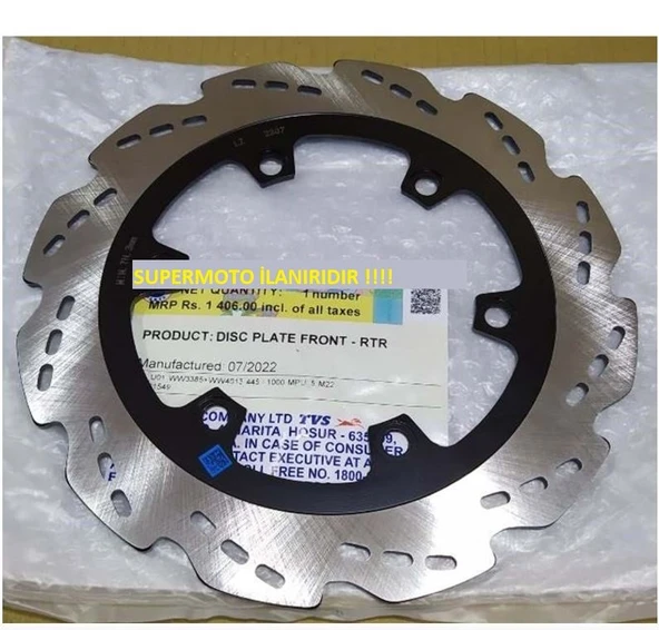 Tvs Apache 150 -180 Ön Fren Diski Orjinal Apachi Arasmoto