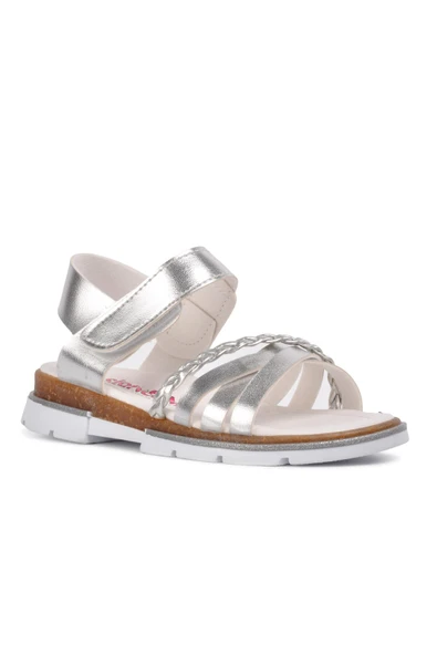 Ayakmod Gümüş Ortopedik Kız Çocuk Sandalet 001 P - Resim 3