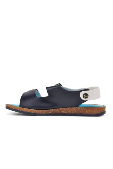 Ayakmod Lacivert Mavi Ortopedik Erkek Çocuk Sandalet 006 F - Resim 2