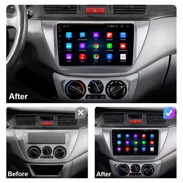 Mitsubishi Lancer - Araç Multimedya Ekran - 6GB 128GB - S - Black - 2004 - 2008 - 9 Inch - UPG - MYWAY - 5