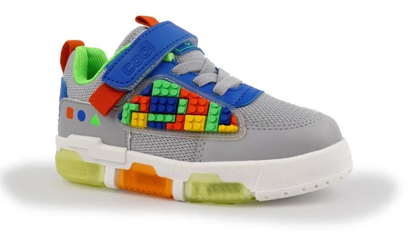 Cool Legos Erkek Çocuk Günlük Işıklı Sneaker Spor Ayakkabı - 3