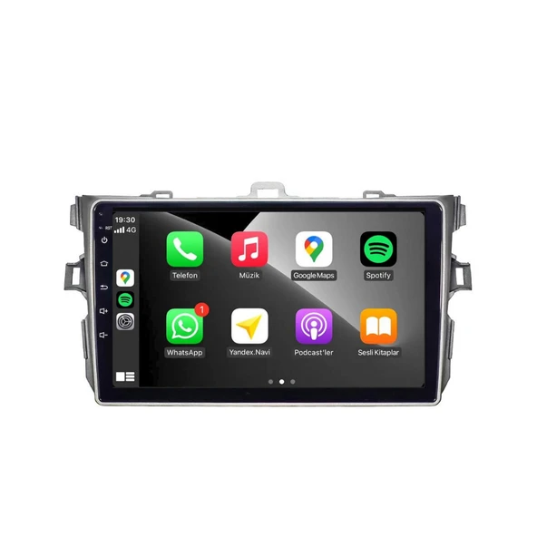 Toyota Corolla - Araç Multimedya Ekran - 6GB 128GB - Küçük - GRİ - 2007 - 2013 - 9 Inch - UPG - MYWAY - 3