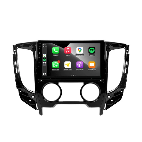 Mitsubishi L200 - Araç Multimedya Ekran - 6GB 128GB - Analog - Piano Black - 2015 - 2021 - 9 Inch - UPG - MYWAY - Resim 2