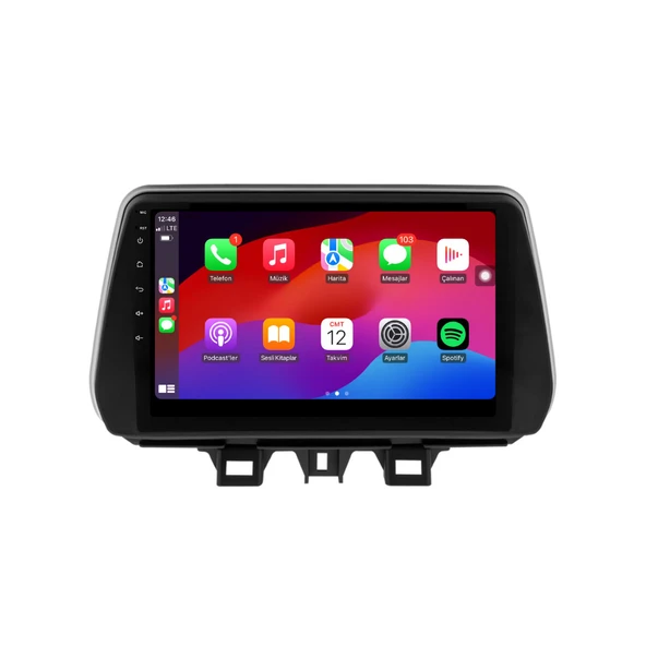 Hyundai Tucson - Araç Multimedya Ekran - 6GB 128GB - NEW - Black - 2018 - 2020 - 9 Inch - UPG - MYWAY - Resim 2