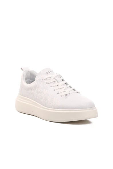 Esse Beyaz Ortopedik Hakiki Deri Erkek Günlük Ayakkabı 6419 M - Resim 3