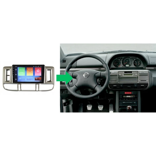 Nissan X - Trail - Araç Multimedya Ekran - 6GB 128GB - S - Gri - 2002 - 2004 - 9 Inch - UPG - MYWAY - 4