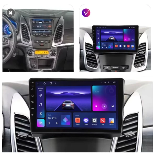 Ssangyong Korando - Araç Multimedya Ekran - 6GB 128GB - S - Black - 2013 - 2015 - 9 Inch - UPG - MYWAY - 5