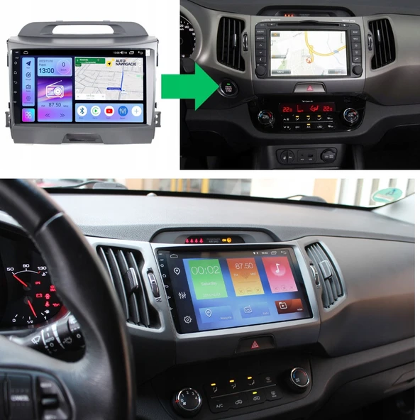 Kia Sportage - Araç Multimedya Ekran - 6GB 128GB - S - Gri - 2010 - 2015 - 9 Inch - UPG - MYWAY - 5