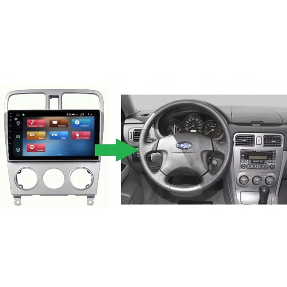 Subaru Forester - Araç Multimedya Ekran - 6GB 128GB - S - Gri - 2003 - 2008 - 9 Inch - UPG - MYWAY - 5