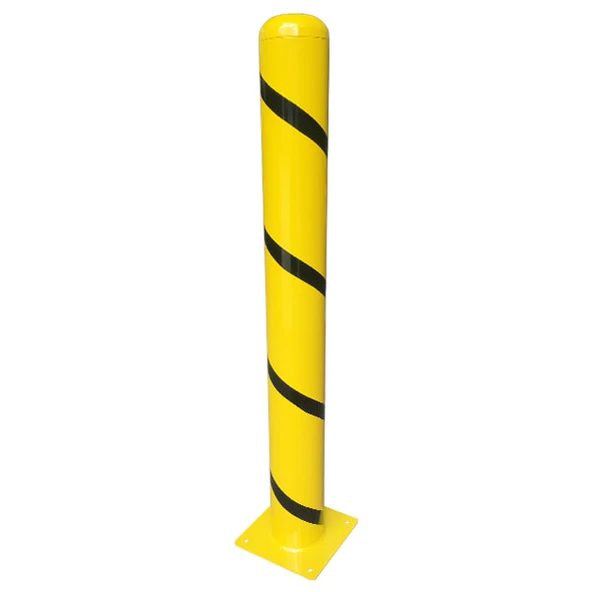 Kamyon Bariyer Metal Kaldırım Park Demiri Otopark Sabit Park Bariyeri 114mm 100 cm 3mm Sarı - 2