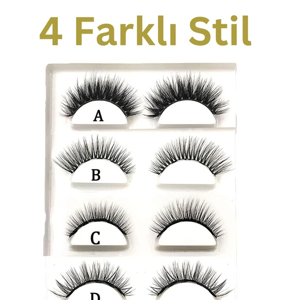 Reazeal Manyetik Kirpikler Ve Manyetik Eyeliner Seti, Doğal Takma Kirpik,uzun Kirpik. Şeffaf Paket - 2
