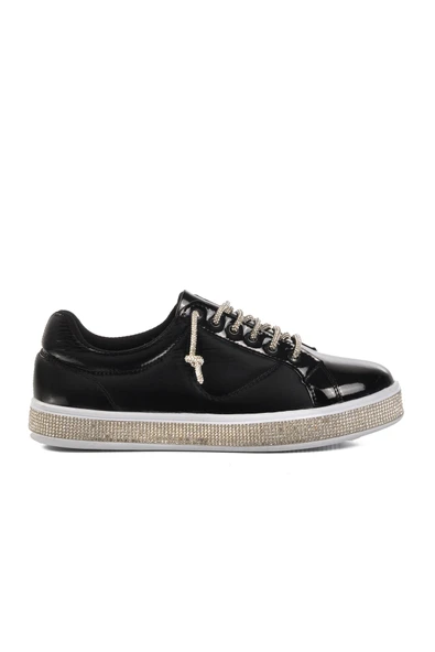 Ayakmod Siyah Rugan  Kadın Sneaker A201 Z
