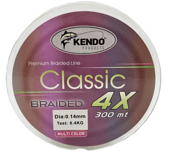 Kendo Classic 4X 300m Multicolor Örgü İp 0.16mm - 2