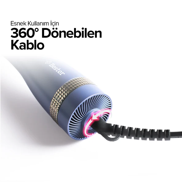 Bester AS5210 Hava Üflemeli Saç Şekillendirici Tarak - 6