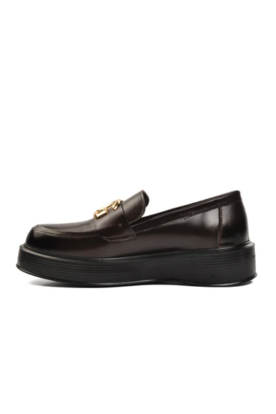 Ayakmod Kahve Hakiki Deri Geniş Kalıp Erkek Klasik Ayakkabı Premium 2127 M - 2