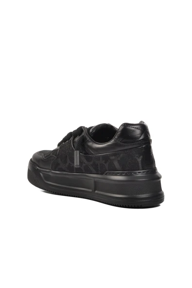 Ayakmod Siyah Hakiki Deri Erkek Sneaker Premium 1306 M - 4