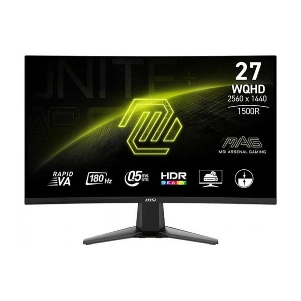 MSI MAG 27CQ6F 27" 0.5 ms 2K Curved 180 Hz Oyuncu Monitörü