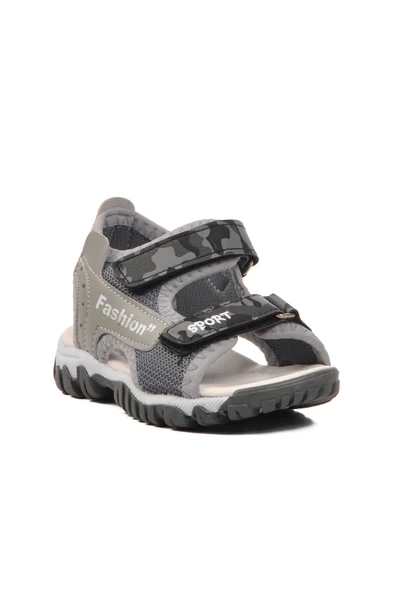 Ayakmod Gri Kamuflaj  Bebek Düz Sandalet 24-410 B - 3