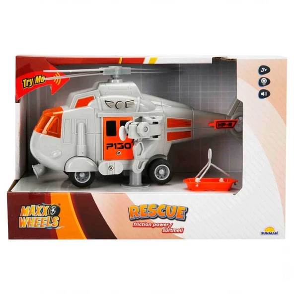 Sunman Maxx Wheels 1:20 Sesli ve Işıklı Helikopter - 4