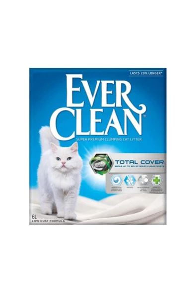 Ever Clean Total Cover (Koku Önleyici) Kokusuz Kedi Kumu 10 Lt