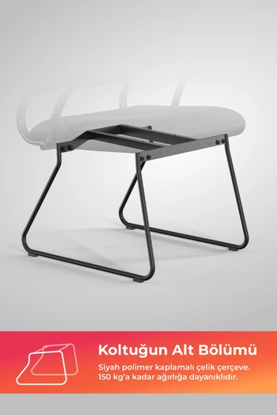 Ergolife Sit Air Ergonomik Bekleme Koltuğu / Misafir Koltuğu- 572.60.1.6A5 - 4
