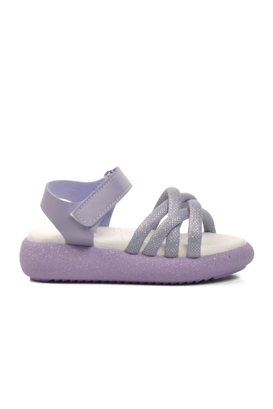 Ayakmod Lila  Çocuk Düz Sandalet 24-401 P