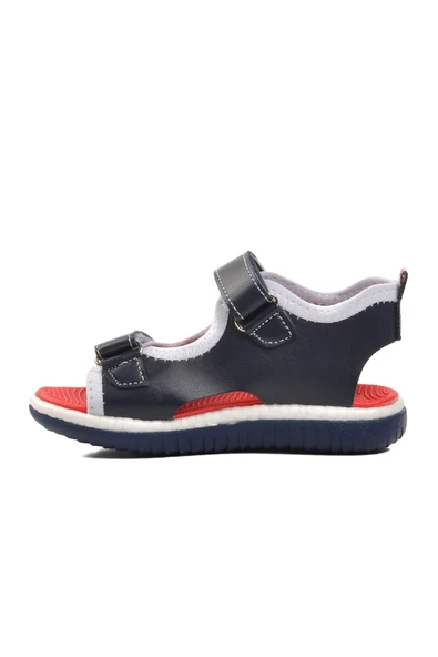 Ayakmod Beyaz Kırmızı Ortopedik Erkek Çocuk Sandalet 24-996 P - 2