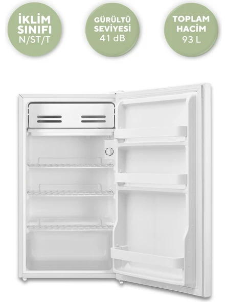 KUMTEL 93L Beyaz Büro Tipi Buzdolabı HMB-110 - Resim 2