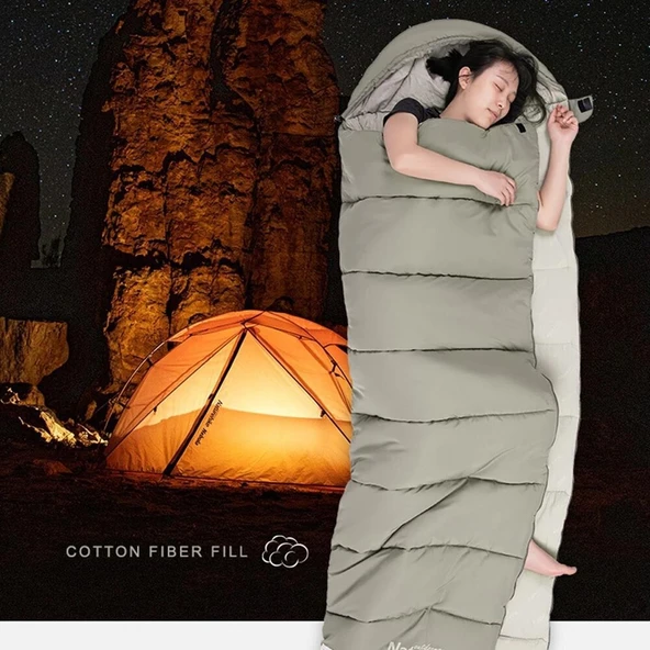 Naturehike M300 Pongee Pamuklu Uyku Tulumu -13°C  YEŞİL Left - 10