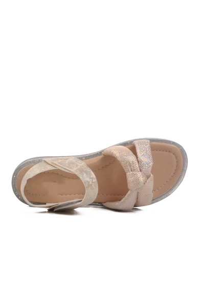 Ayakmod Sedef Simli Ortopedik Kız Çocuk Sandalet 24-409 F - Resim 4