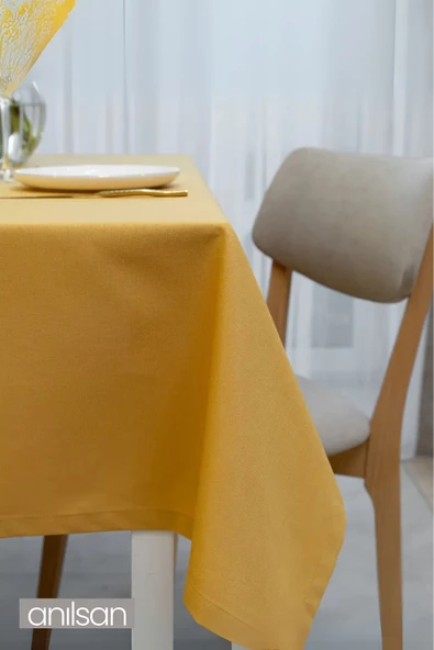 Hardal Leke Tutmaz Masa Örtüsü – Dayanıklı ve Kolay Temizlenebilir Şık Masa Örtüsü Seçenekleri - 2