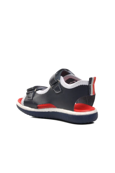 Ayakmod Beyaz Kırmızı Ortopedik Erkek Çocuk Sandalet 24-996 P - 4
