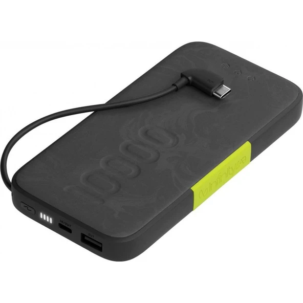 Infinity Lab Instantgo 10.000 Mah Usb-C Kablolu Siyah Powerbank ürün görseli 1