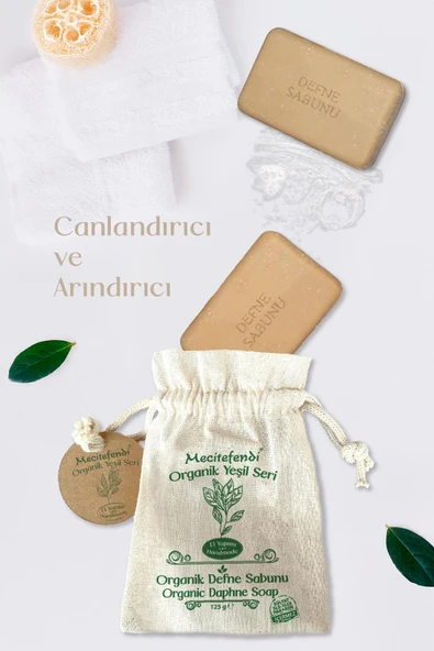 Mecitefendi Organik Yeşil Seri:  Defne Sabunu (Canlandırıcı ve Arındırıcı) 125 gr - 3