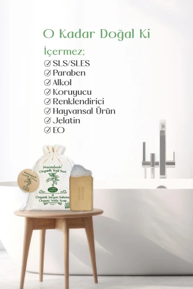 Mecitefendi Organik Yeşil Seri: Isırgan Sabunu (Cilt Yenileyici ve Onarıcı) 125 gr - 3