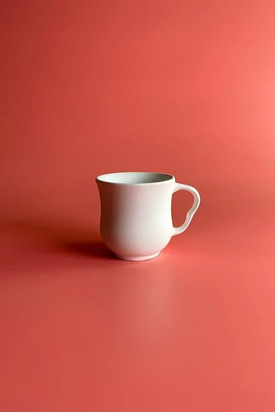 Alâ Çay Fincanı - Seramik Bisküvi 8'li (Ham Ürün)