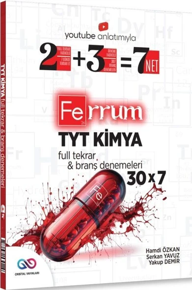 Orbital Yayınları TYT Kimya Ferrum 30 x 7 Branş Denemeleri - 2