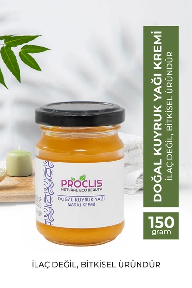 Doğal Ev Yapımı Kuyruk Yağı Masaj Kremi, Jojoba Yağı Hediyeli - 2
