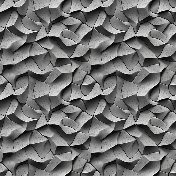 3D Beton Taş Duvar Kağıdı Baskı - Resim 7