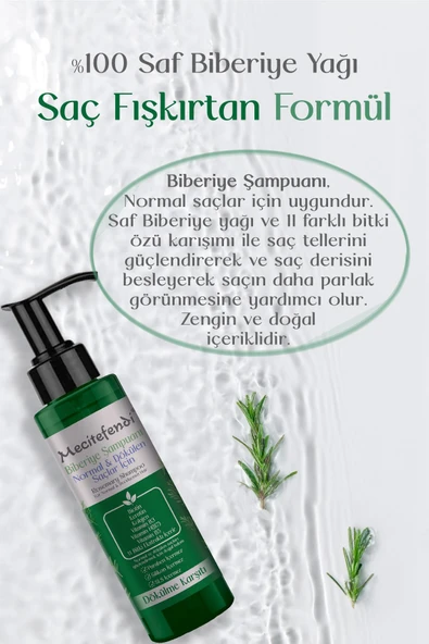Biberiye Şampuanı 150 ml (Biotin, Keratin ve Kolajen İçerikli) - 2