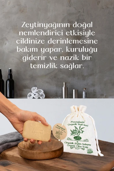 Mecitefendi Organik Yeşil Seri: Doğal Zeytin Sabunu (Cildinizi Besler ve Yumuşatır) 125 gr - 4